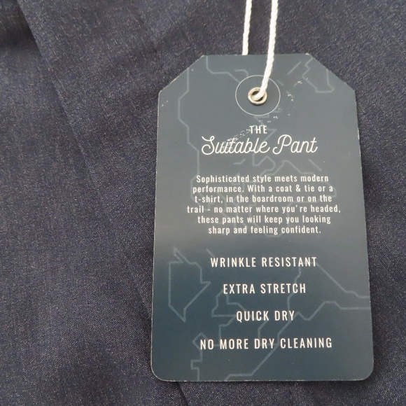 NWT Journeyman "The Suitable Pant", Men's 38 (Unhemmed), blue (39x37.5) - Picture 9 of 9